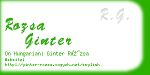 rozsa ginter business card